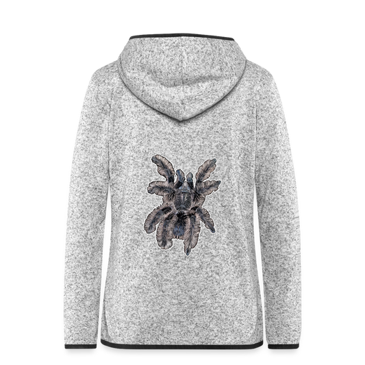 Frauen Kapuzen-Fleecejacke Tliltocatl albopilosus - Hellgrau meliert