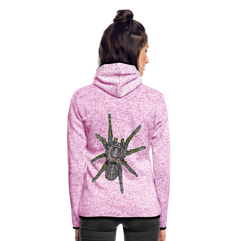 Frauen Kapuzen-Fleecejacke Grammostola pulchripes - Lila meliert