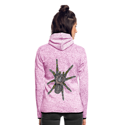 Frauen Kapuzen-Fleecejacke Grammostola pulchripes - Lila meliert