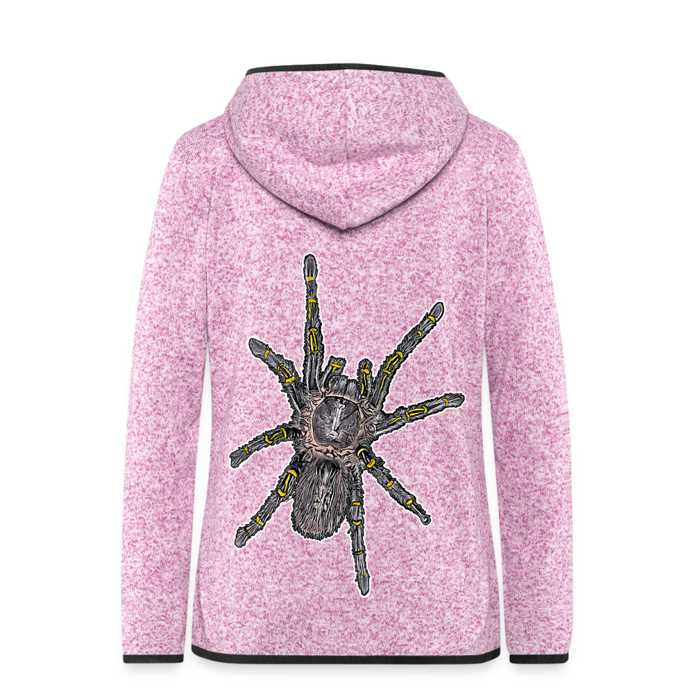 Frauen Kapuzen-Fleecejacke Grammostola pulchripes - Lila meliert