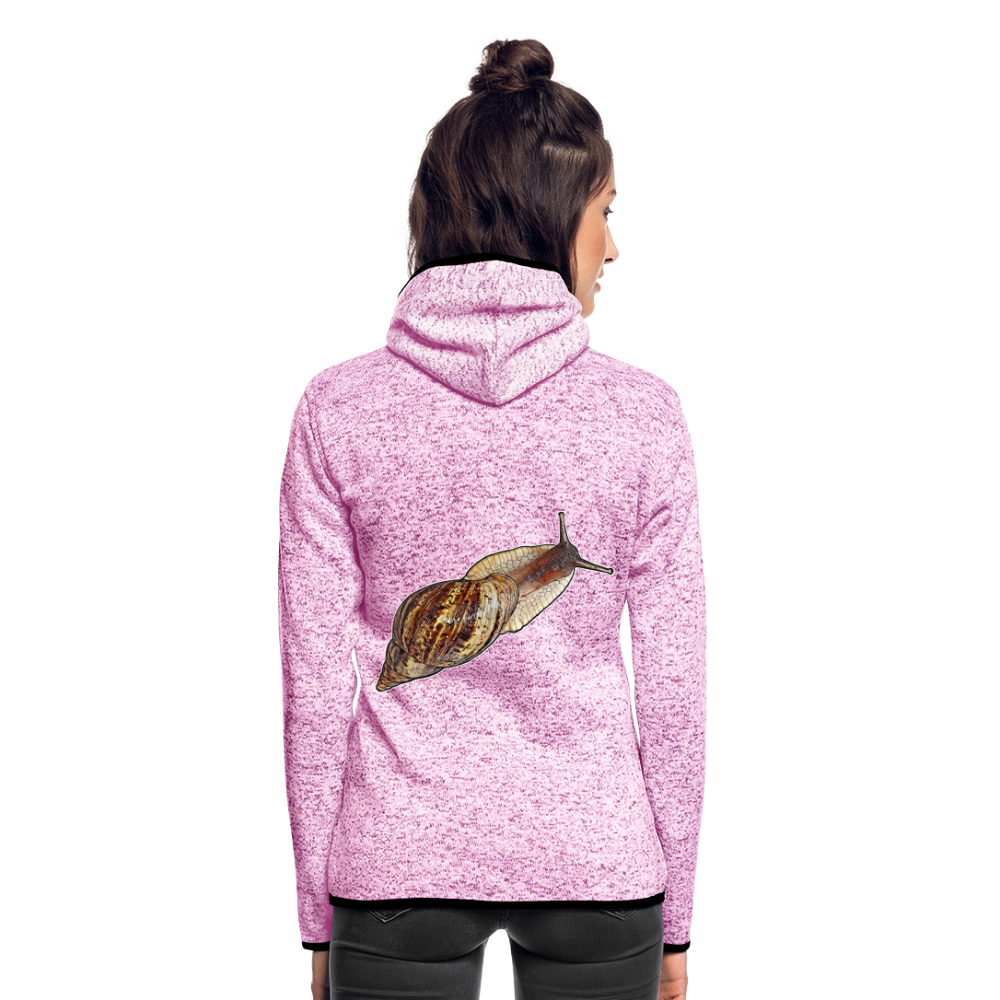 Frauen Kapuzen-Fleecejacke Achatina reticulata wildfarben - Lila meliert