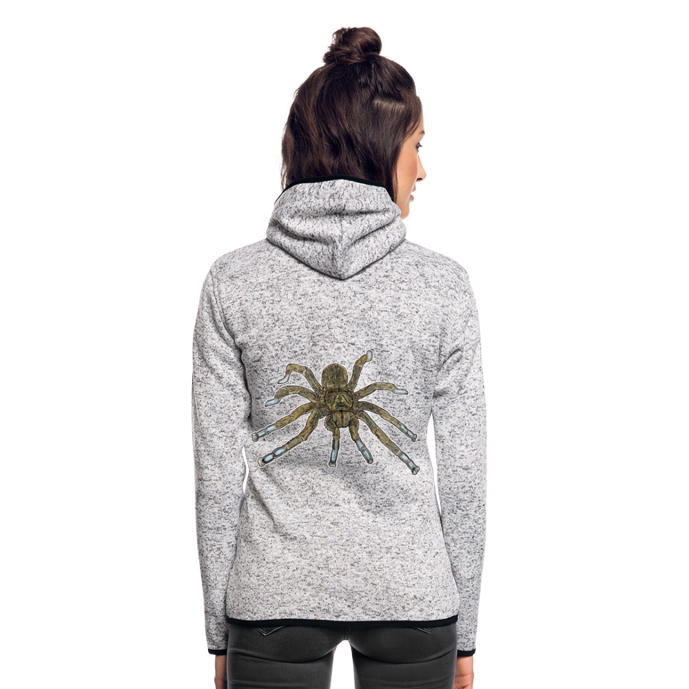 Frauen Kapuzen-Fleecejacke Idiothele mira - Hellgrau meliert