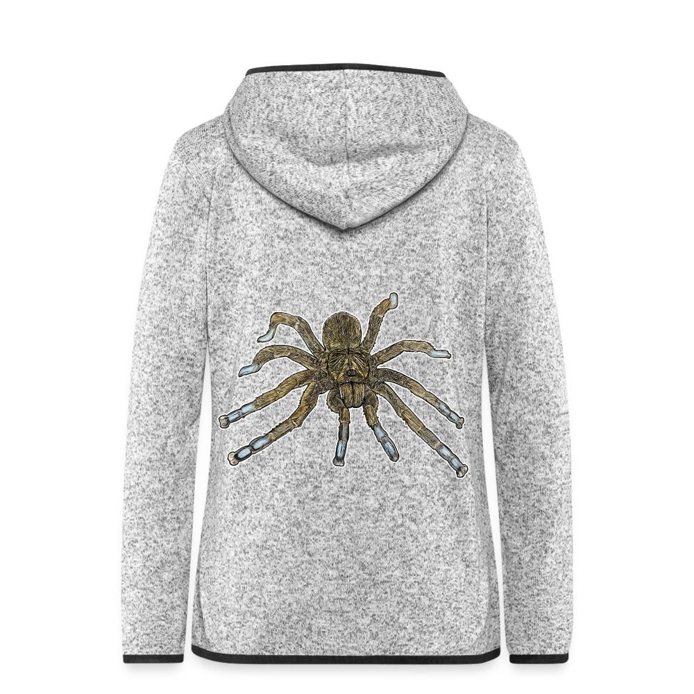 Frauen Kapuzen-Fleecejacke Idiothele mira - Hellgrau meliert