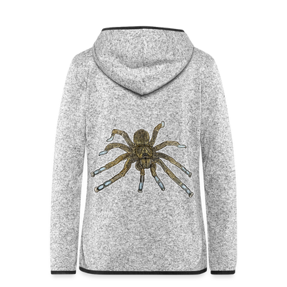 Frauen Kapuzen-Fleecejacke Idiothele mira - Hellgrau meliert