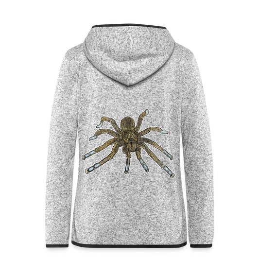 Frauen Kapuzen-Fleecejacke Idiothele mira - Hellgrau meliert