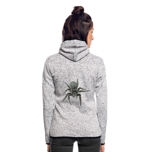 Frauen Kapuzen-Fleecejacke Eresus walckenaeri - Hellgrau meliert