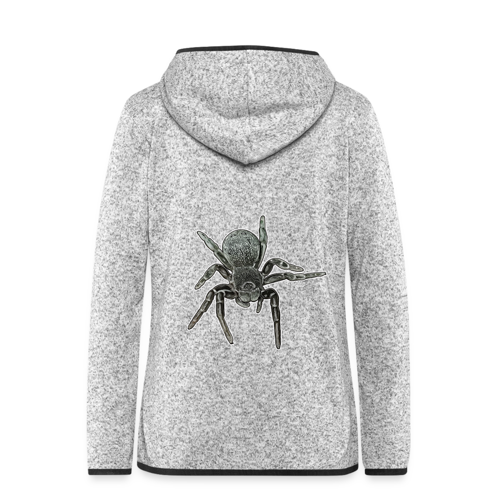 Frauen Kapuzen-Fleecejacke Eresus walckenaeri - Hellgrau meliert