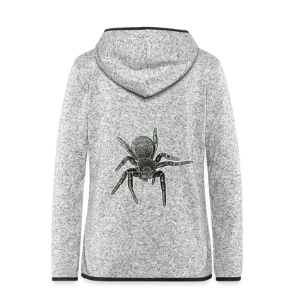 Frauen Kapuzen-Fleecejacke Eresus walckenaeri - Hellgrau meliert