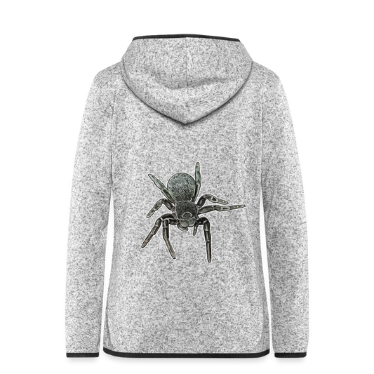 Frauen Kapuzen-Fleecejacke Eresus walckenaeri - Hellgrau meliert
