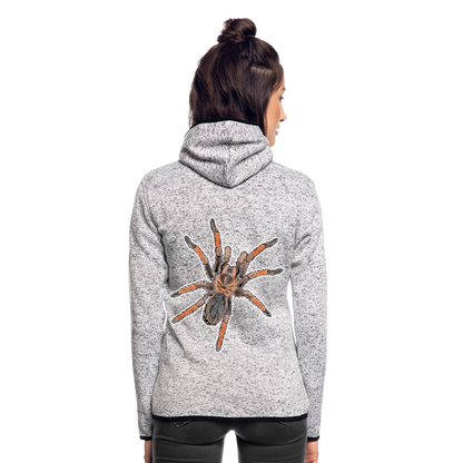 Frauen Kapuzen-Fleecejacke Brachypelma emilia - Hellgrau meliert