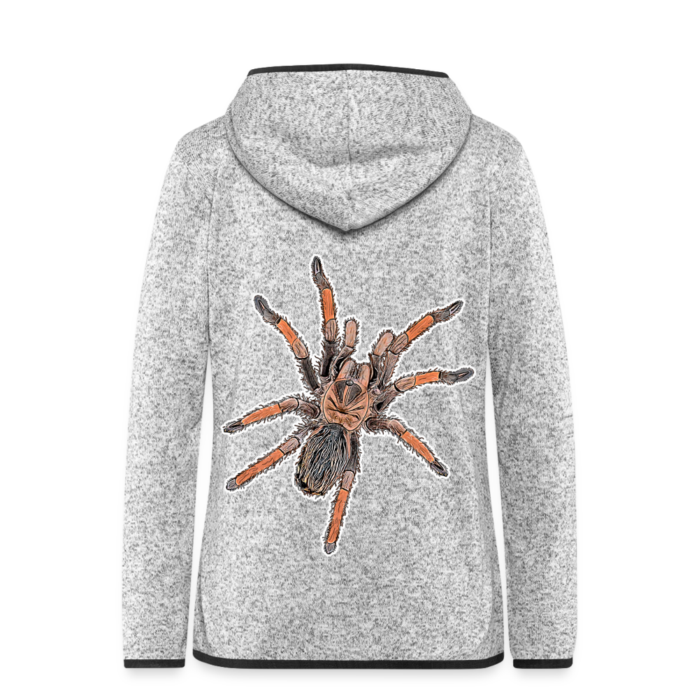 Frauen Kapuzen-Fleecejacke Brachypelma emilia - Hellgrau meliert