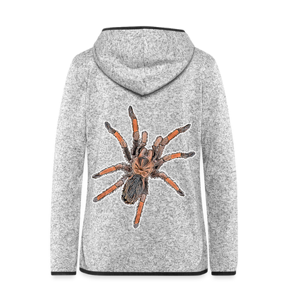 Frauen Kapuzen-Fleecejacke Brachypelma emilia - Hellgrau meliert