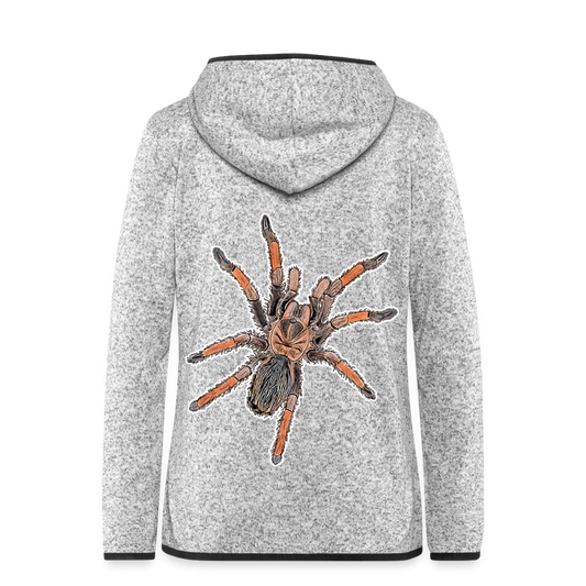 Frauen Kapuzen-Fleecejacke Brachypelma emilia - Hellgrau meliert