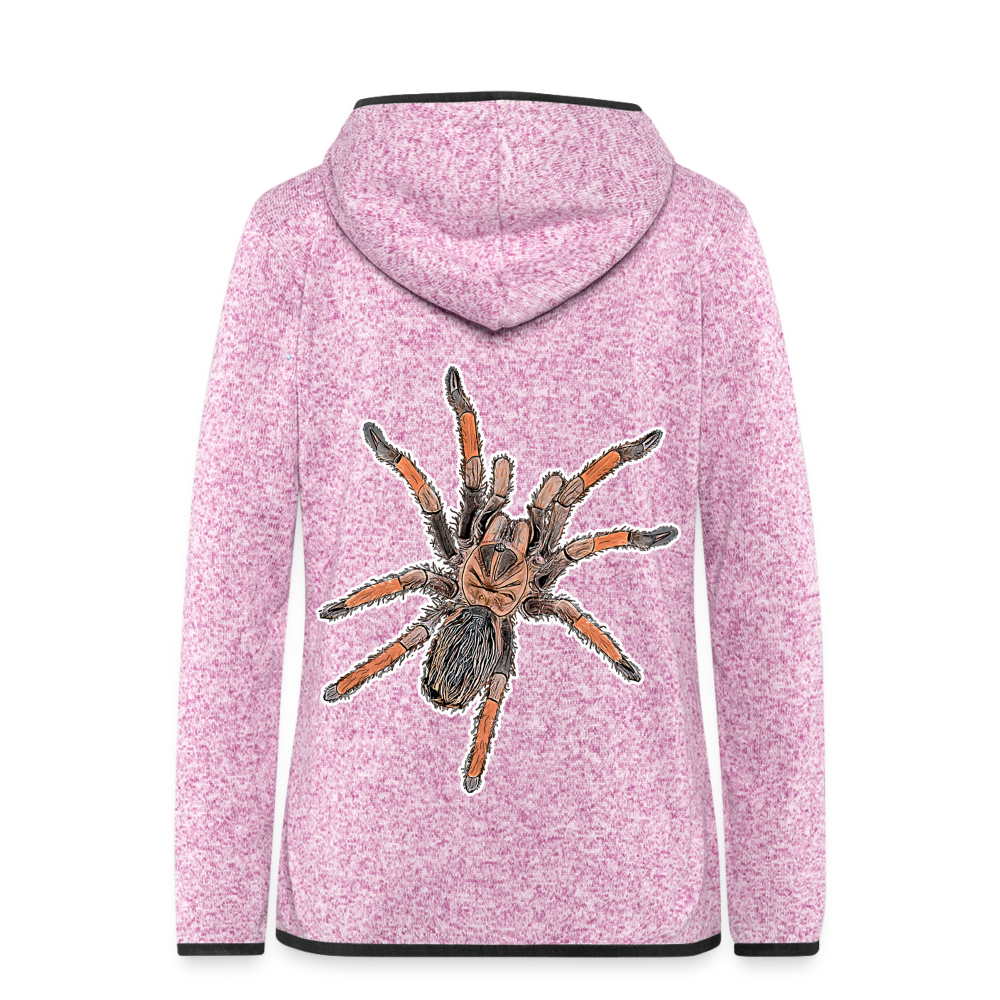 Frauen Kapuzen-Fleecejacke Brachypelma emilia - Lila meliert