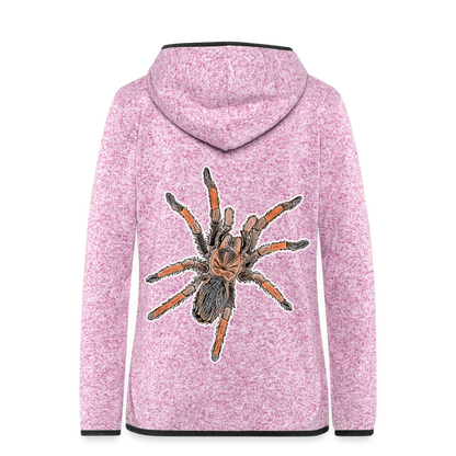 Frauen Kapuzen-Fleecejacke Brachypelma emilia - Lila meliert