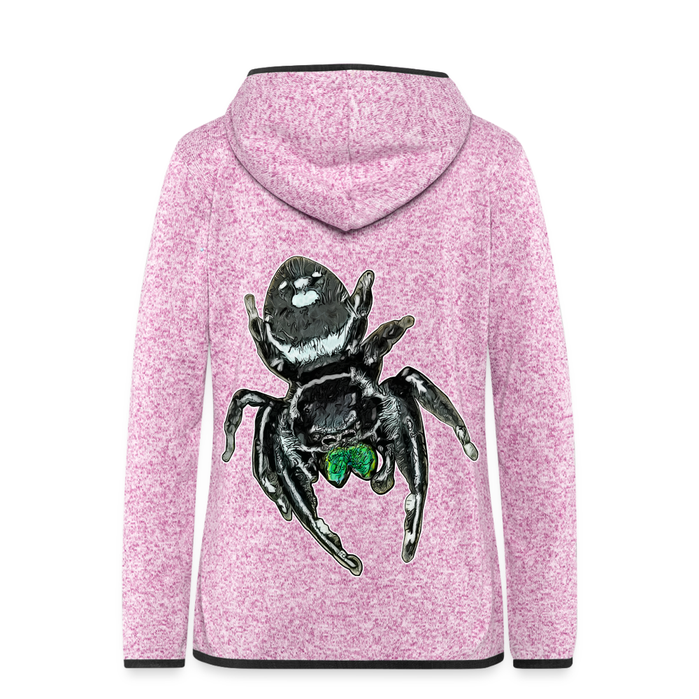 Frauen Kapuzen-Fleecejacke Phidippus regius White Bahamas male - Lila meliert