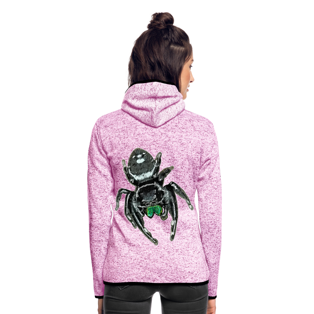 Frauen Kapuzen-Fleecejacke Phidippus regius White Bahamas male - Lila meliert