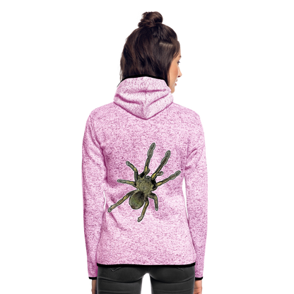 Frauen Kapuzen-Fleecejacke Ephebopus murinus - Lila meliert