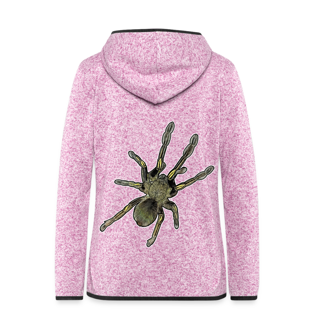 Frauen Kapuzen-Fleecejacke Ephebopus murinus - Lila meliert