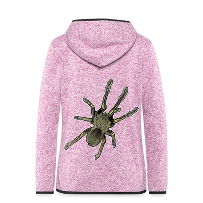 Frauen Kapuzen-Fleecejacke Ephebopus murinus - Lila meliert