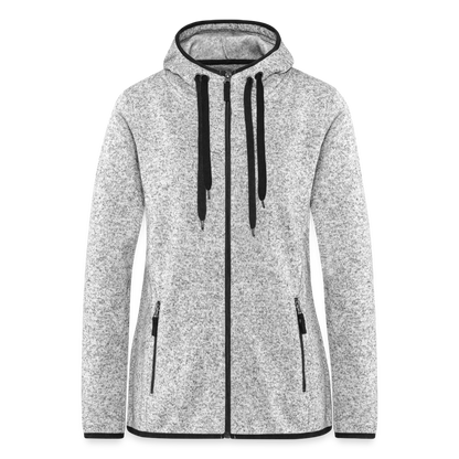 Frauen Kapuzen-Fleecejacke Caribena versicolor - Hellgrau meliert