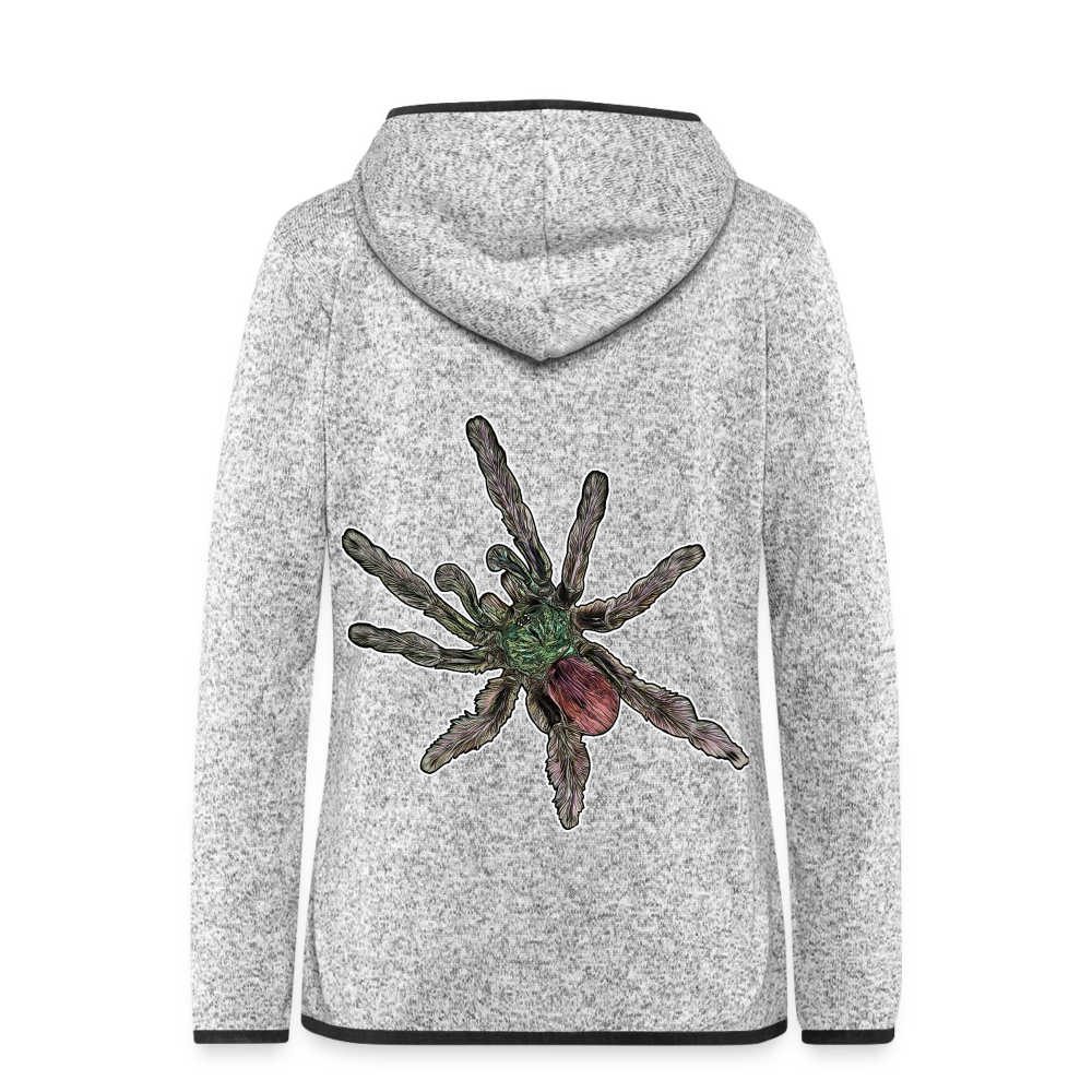 Frauen Kapuzen-Fleecejacke Caribena versicolor - Hellgrau meliert