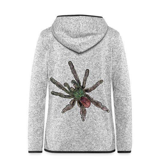 Frauen Kapuzen-Fleecejacke Caribena versicolor - Hellgrau meliert