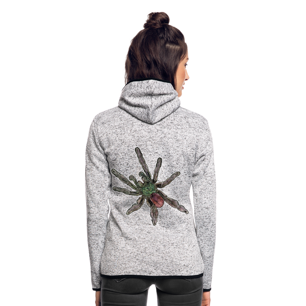 Frauen Kapuzen-Fleecejacke Caribena versicolor - Hellgrau meliert