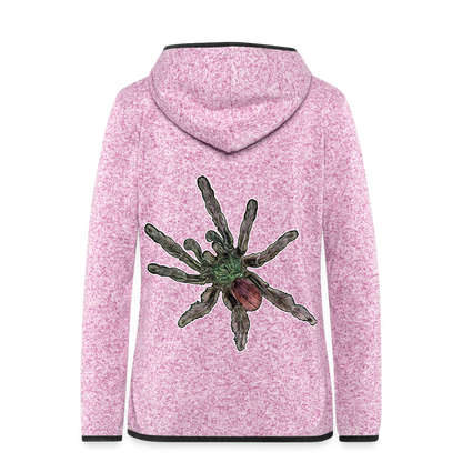 Frauen Kapuzen-Fleecejacke Caribena versicolor - Lila meliert