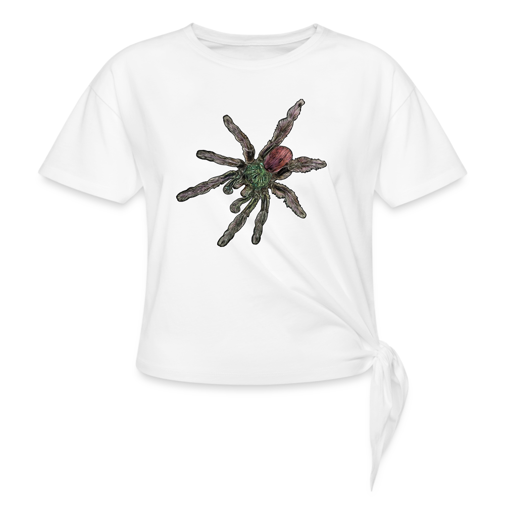 Frauen Knotenshirt Caribena versicolor - weiß