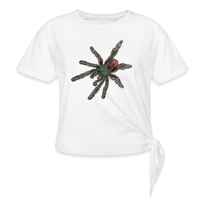 Frauen Knotenshirt Caribena versicolor - weiß