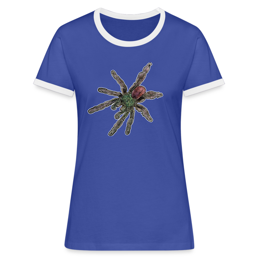 Frauen Kontrast-T-Shirt Caribena versicolor - Blau/Weiß