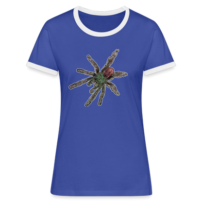 Frauen Kontrast-T-Shirt Caribena versicolor - Blau/Weiß