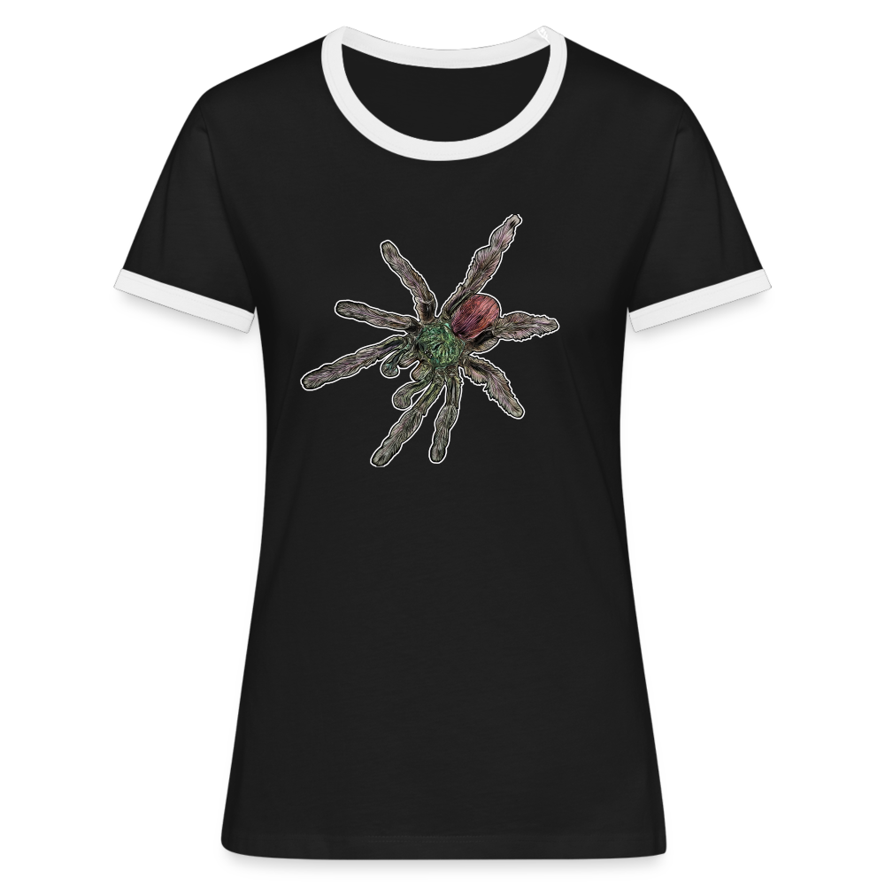 Frauen Kontrast-T-Shirt Caribena versicolor - Schwarz/Weiß