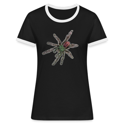 Frauen Kontrast-T-Shirt Caribena versicolor - Schwarz/Weiß