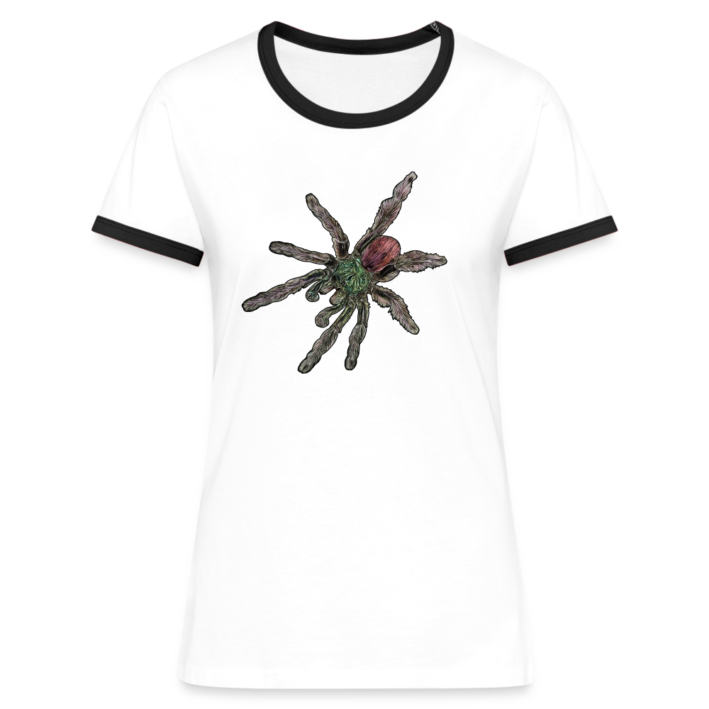 Frauen Kontrast-T-Shirt Caribena versicolor - Weiß/Schwarz