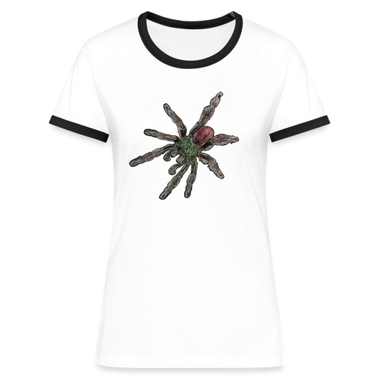 Frauen Kontrast-T-Shirt Caribena versicolor - Weiß/Schwarz