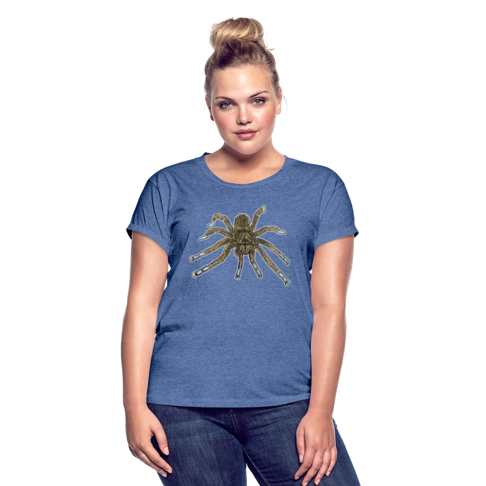 Frauen Oversized T-Shirt Idiothele mira - Denim meliert