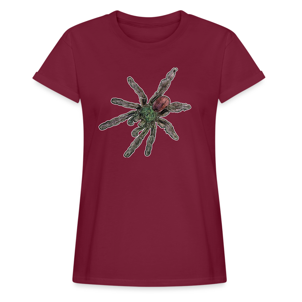 Frauen Oversized T-Shirt Caribena versicolor - Bordeaux