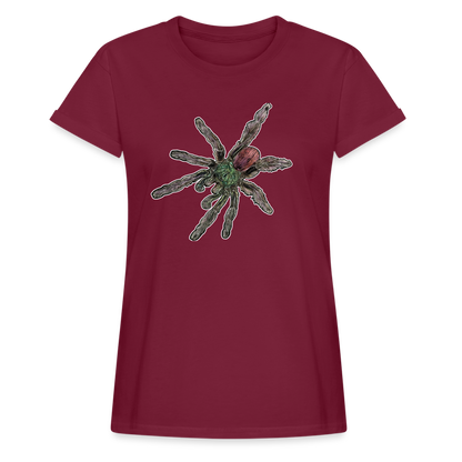 Frauen Oversized T-Shirt Caribena versicolor - Bordeaux