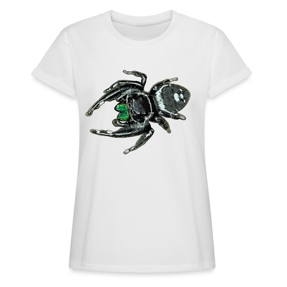 Frauen Oversized T-Shirt Phidippus regius White Bahamas male - weiß