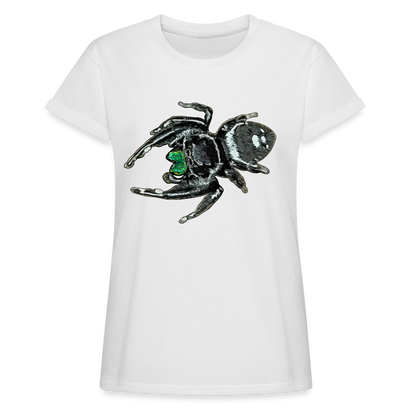 Frauen Oversized T-Shirt Phidippus regius White Bahamas male - weiß