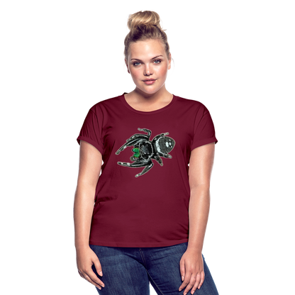 Frauen Oversized T-Shirt Phidippus regius White Bahamas male - Bordeaux