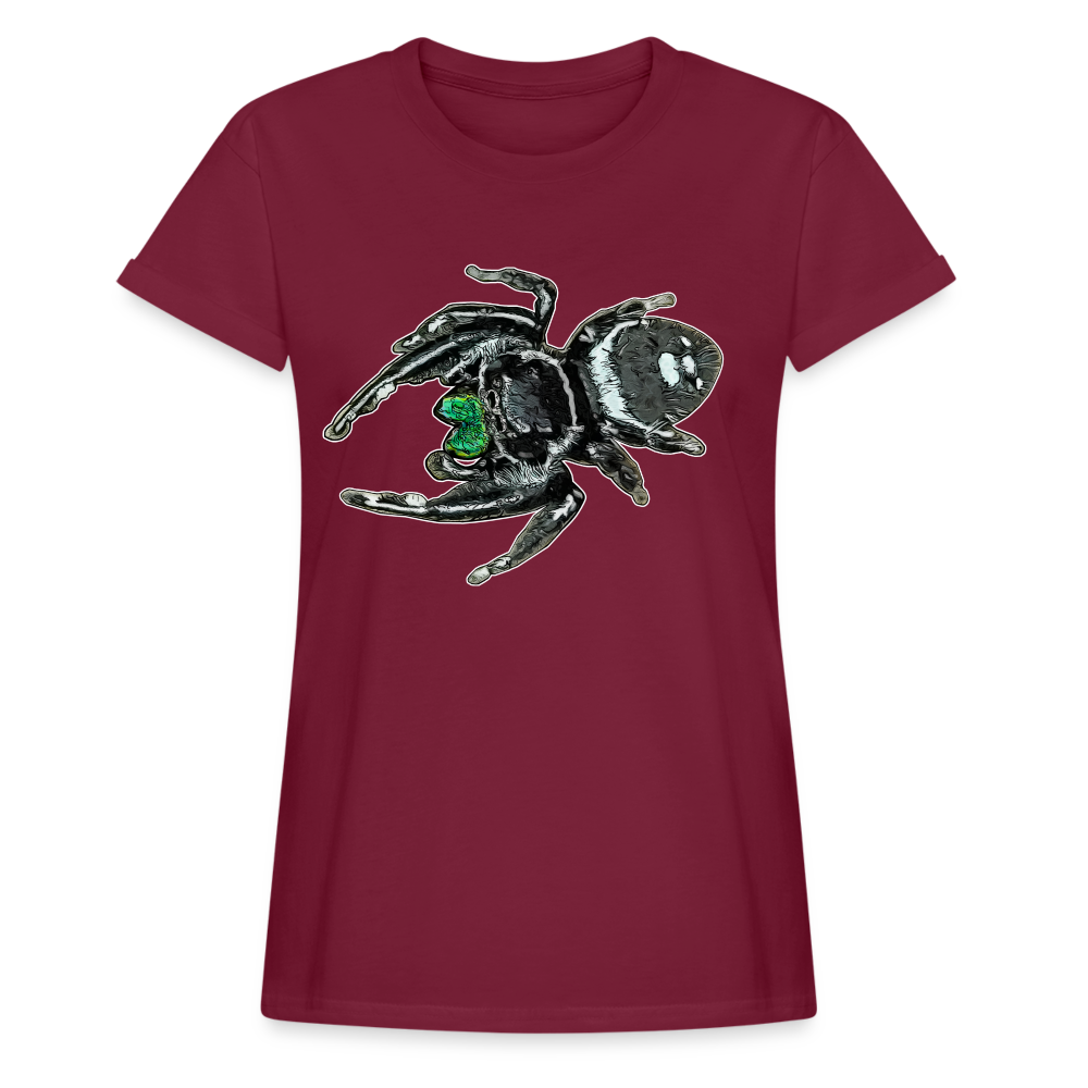 Frauen Oversized T-Shirt Phidippus regius White Bahamas male - Bordeaux