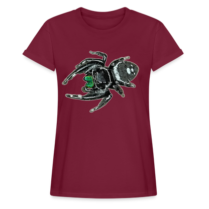 Frauen Oversized T-Shirt Phidippus regius White Bahamas male - Bordeaux