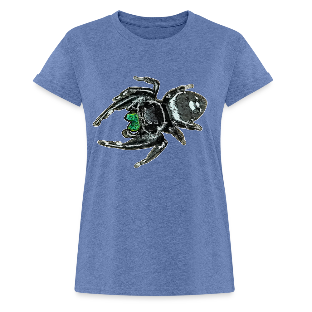 Frauen Oversized T-Shirt Phidippus regius White Bahamas male - Denim meliert