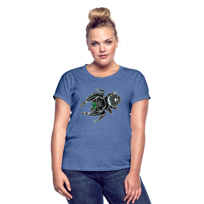 Frauen Oversized T-Shirt Phidippus regius White Bahamas male - Denim meliert