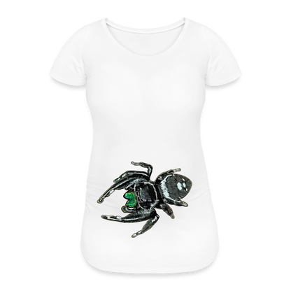Frauen Schwangerschafts-T-Shirt Phidippus regius White Bahamas male - weiß