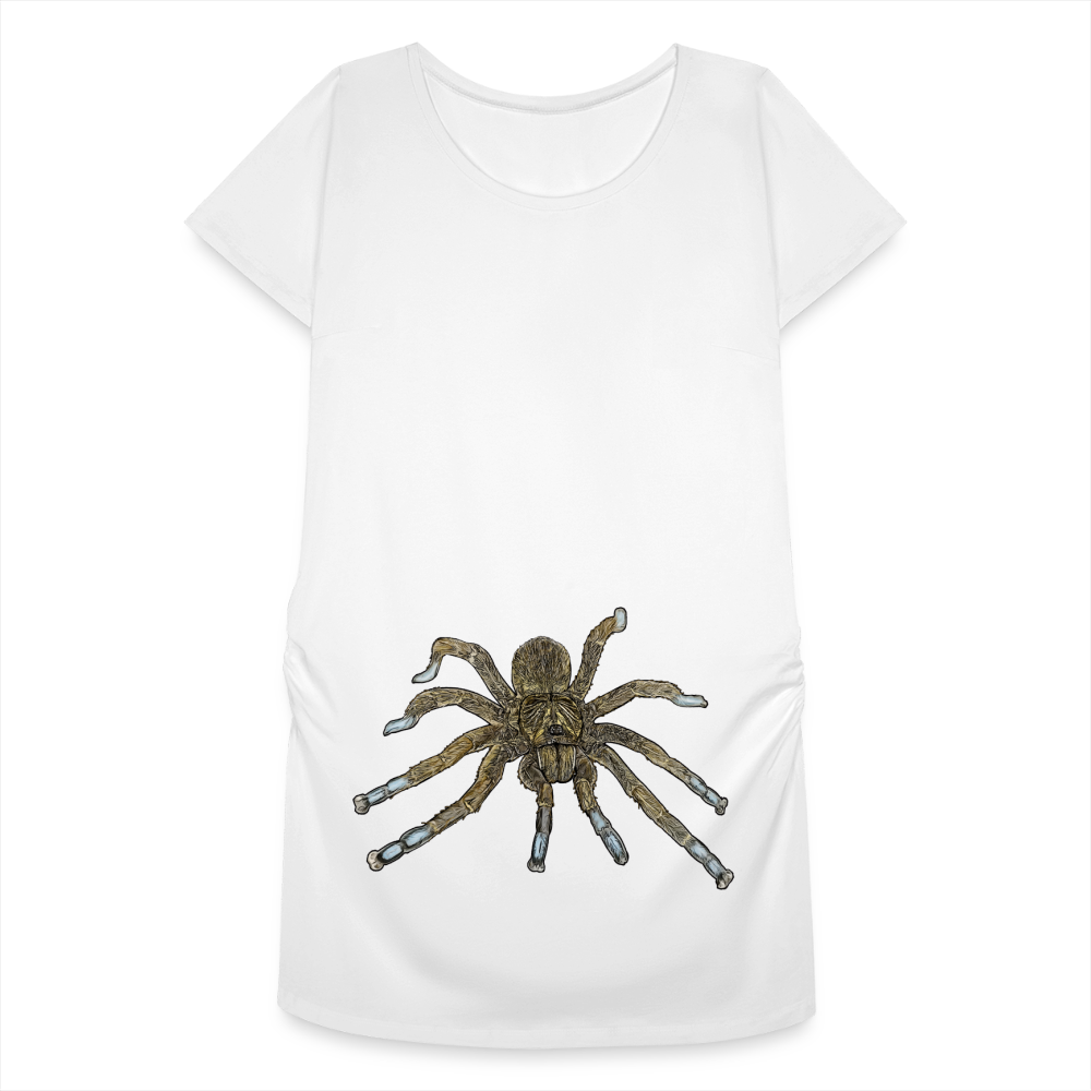 Frauen Schwangerschafts-T-Shirt Idiothele mira - weiß