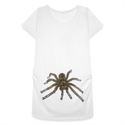 Frauen Schwangerschafts-T-Shirt Idiothele mira - weiß